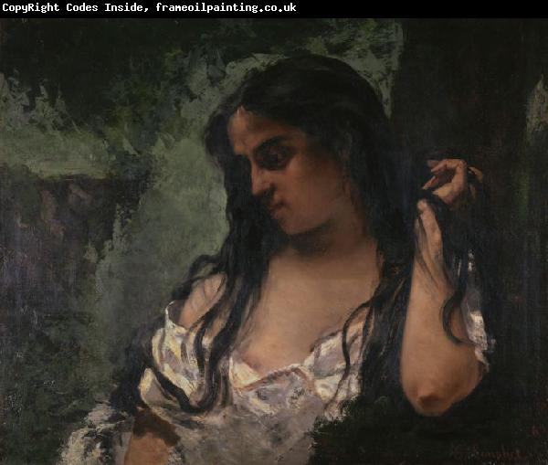 Gustave Courbet Gypsy in Reflection